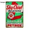 Sky Chief Gasoline Vintage Poster Mobil Castrol GTX Motor Oil Metal Signs Wall Stickers Pub Bar Garage Decor Art Plaque YI0865406314