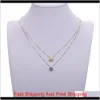 2018 Senaste Single Stone Necklace Fine Delicate Box Chain 925 Sterling Silver Bezel 5mm Sparking Cubic Zirconia Simple Jewelry Gluis Ntscl