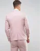 Tailor Made Pink Men wedding Suits Slim Fit Groom Prom Party Blazer Male Tuxedo Jacket+Pants+Vest Costume Marriage Homme Terno X0909