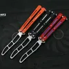 Taktik Savaş Uygulama Aracı Balisong Kelebek Eğitim Bıçağı Donuk Kenar Yatak G10 Saplama 440C Blade Salıncak Jilt Trainer Bıçaklar