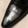 Scarpe eleganti da uomo in vera pelle Scarpe da uomo oxford nere da uomo Scarpe da uomo stringate con testa quadrata da lavoro di alta qualità
