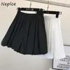 NEPLOE Koreańskie Letnie Szorty Elastyczność Wysoka Talia Szorty Linii Kobiety Słodka Moda Solidne Kolor Spodenki FEMME 1E885 210611