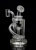 16cm Hoogte Recycler Olie Rigs Hookahs Dikke Glas Water Bongs Smoking Pipe Sigaret Accessoire Kleine Bong met 10mm gewricht