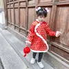 Robes pour filles années vêtements Style chinois rouge enfant en bas âge filles épaissir robe pour enfants imprimer Cheongsam 2-6 Y vêtements pour enfants