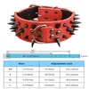 Halsbalsers Leidingen Hoge kwaliteit Grote kraag 2 "Breedte 3 Kleuren Scherpe Spike Studded Crocodile Style Medium Big Pet