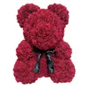 25cm Rose Bear Artificial Flowers Roses Teddy Bear Unicorn Anniversary Christmas Valentine Gift för flickvän Bröllopsdekoration