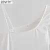 Zevity Women Sexy Single Shoulder Asymmetrical Shirt Dress Female Chic Side Zipper White Casual Slim Mini Vestidos DS8276 210603