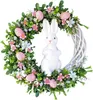 2022 Happy Pastesh Bunny Decer Spring Artificial Garland Home Gardern Свадебная макета реквизита Decor Decor Clorking Кольцо висят орнам
