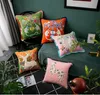 Luxury designer pillow case classic Animal flower pattern printing tassel cushion cover 45*45cm or 35*55cm for new home decoration and festival gifts