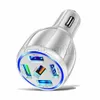 Fast Quick Charge 5 Usb Ports 15A Auto Power Adapter QC3.0 Car Charger For Iphone 7 8 11 12 Samsung Huawei Android phone pc