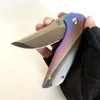Begränsad anpassningsversion Hokkaido Folding Kniv Mode Titan Handtag Hög hårdhet M390 Flipper Knives Utomhus Taktisk Jakt Verktyg Pocket EDC