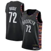 Hommes 7 Kevin Durant Jersey 11 Kyrie Irving 72 Biggie Black City Honor Basquiat Basketball Maillots 2021