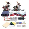 Tattoo Kit 2 Coils Guns Machine Set Pigment Ink Sets Power Supply Beginner Tattooing Equipment