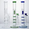 12 Inch Glass Bong Water Pipe Hookah Birdcage Perc Oil Dab Rig Triple Honeycomb Percolators 18mm Female Joint Smoking Accessories Bongs With Funnel Bowl Hookahs