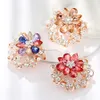 Crystal flower scarf buckle brooches dress business suit Shirt corsage brooch Women men fashion jewelry will and sandy gift