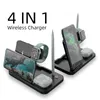 4 In 1 Qiワイヤレス充電器スタンド15WファストチャージドックステーションiWone 12 11 Pro最大アップルペンシルIWatch 6 5エアポート