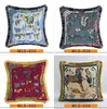 Luxury kussensloopontwerper Classic Signage Tassel 20 Voetsgeometriepatronen Afdrukkastcase Cushion Cover 45*45 cm voor huisdecoratieve kerstcadeaus