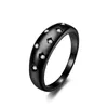 Wedding Rings Fashion Rhinestone Star Titanium Steel Ring For Men And Women Gold Black Jewelry Gift Wholesale