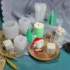 Herramientas de artesanía Silicone Cabras de velas Molde Árbol de Navidad 3D Resina Epoxi Cake Chocoalte Forma de molde hecho a mano para velas