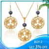 Earrings & Necklace SophiaXuan Guam Jewelry Sets Pendant Dangle And Set Wholesale Design Gold Pated Hawaiian Flower For Women