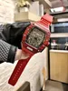2024 orologio da uomo moda quarzo orologi da uomo regalo uomo modello in fibra di carbonio 6 lancette secondi in esecuzione corona piatta conica tendenza