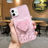 Luxury Glitter Spegel Telefonväskor med hållare till iPhone 6S 7 8 Plus XS XR 11 12 13 PRO MAX CASE UF781