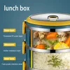 TUUTH Boîte à lunch multicouche pour employé de bureau Grande capacité de qualité alimentaire en acier inoxydable Bento Container School Picnic 211104