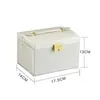 Jewelry Box Large Capacity Leather Storage Case Earring Ring Necklace with Mirror Watch Organizer Jewel Boxs 210922