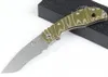 Couteau pliant tactique de qualité supérieure D2 Stone Wash Tanto Point Blade G10 + TC4 Poignée en alliage de titane Couteaux de poche EDC extérieurs