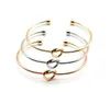 Cursive Initials Love Knot Bridesmaid Bracelets Bridesmaid Bangle Jewelry for Women Girls Bridesmaid Gifts