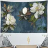 Printed Tapestry Flower green Plant Wall Hanging Hippie Mandala Bedspread Bohemian Art Home Decor 210609