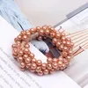 Elegant Elegant Pearl Hair liens perles filles Srunchies Saskysbands Bands de poney Colters Accessoires Soft Elastic Hair Band Scrunchy