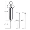 스테인레스 스틸 소스 주방 칠면조 바늘 조미료 주사기 바늘 세 바베큐 도구