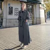 Trench-Coats Femme Lâche Surdimensionné X-Long Manteau Mode Coréenne À Double Boutonnage Ceinture Dame Coupe-Vent Printemps Survêtement Gris
