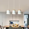 Hängslampor enkla moderna LED -lampor Trälampa för levande matsal Studie sovrum bar hall hemsalong inomhusbelysning