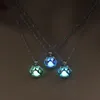 Luminous Dog Paw Locket Pendant Necklace Lockets Glow In The Dark Necklaces for Women Kid fashion jewelry will and sandy
