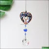 Pingentes Artes, Artesanato Presentes Home Jardim 5 Cor Pendurado Cristal Suncatcher Pedra Pingente de Pedra Do Vento Chimes Beads Prism Maker Gotas Pendurar