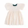 Kız Elbise Kısa Kollu Çocuklar Zarif Yaz Çiçek Çocuk Giyim Moda 2-6Years Eski 210715