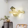 Lâmpada de parede toda sala de estar chinesa de cobre LED lâmpadas de tv fundo luzes corredor corredor corredor luz para quarto
