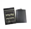 Matt Black 6oz 8oz Liquor Hip Flask Schroefdoppen Roestvrijstalen wijnpot Russische draagbare heupflessen WWA144