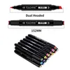 30/40/60/80/168 Colors Markers Manga Sketching Alcohol Felt Dual Brush Pen Art School Supplies Drawing Set 211104