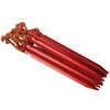 PCS Stop Aluminiowy 7 cali Red Camping Tent Tent Pegs Stake Paznokci Marka