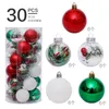 30 stks Kerstbal Decoratie Outdoor Xmas Ornament Tree Balls Home Gift Party Hanging Hanger 211018
