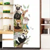 Animais bonitos adesivos de parede adesivo de porta canto auto-adesivo casa crianças decoração quarto de bebê decoração 210310