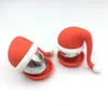 Infuser الشاي مع سانتا قبعة مصفاة والصلب الكرة الغذاء الصف سيليكون أكياس الشاي مرشحات الإبداعية تصميم هدايا عيد الميلاد