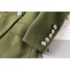 Harleyfashion 클래식 디자인 유럽 Ameircan 육군 녹색 블레이저 슬림 캐주얼 고품질 겉옷 재킷 플러스 크기 X0721