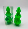 Pipa da fumo in silicone a forma di albero di Natale Dab Rig Glass Bong Recycler Water Pipes da 4,8 pollici