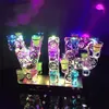 Vassoio da cocktail a LED a forma di LED luminoso ricaricabile, portabicchieri per bicchiere di vino, per forniture per decorazioni per feste da discoteca