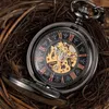 ساعة جيب ميكانيكية للرياح اليدوية للرجال مع العدل الروماني هيكل ستريلبانكون فوب ساعات قلادة Relogio de Bolso T2005297R