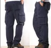 Pantalons pour hommes Pantalons cargo multi-poches pour hommes Bonne qualité Homme Coton Lâche Casual Outillage surdimensionné Taille 44